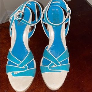 Ferragamo size 11 strappy wedge, worn maybe 5x